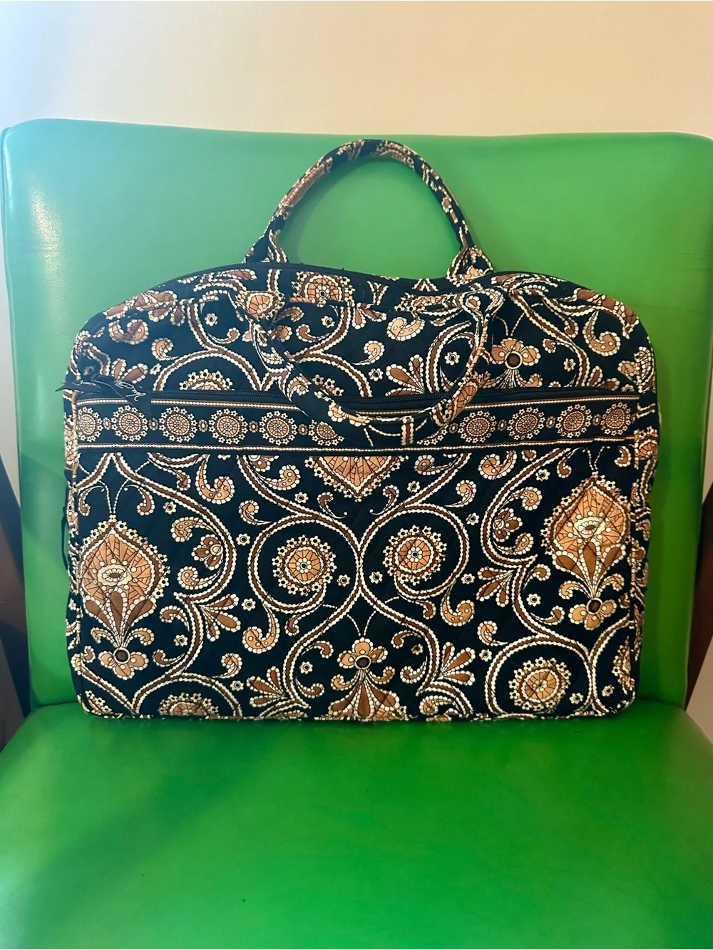 Vera Bradley Cafe Latte Pattern Laptop Bag